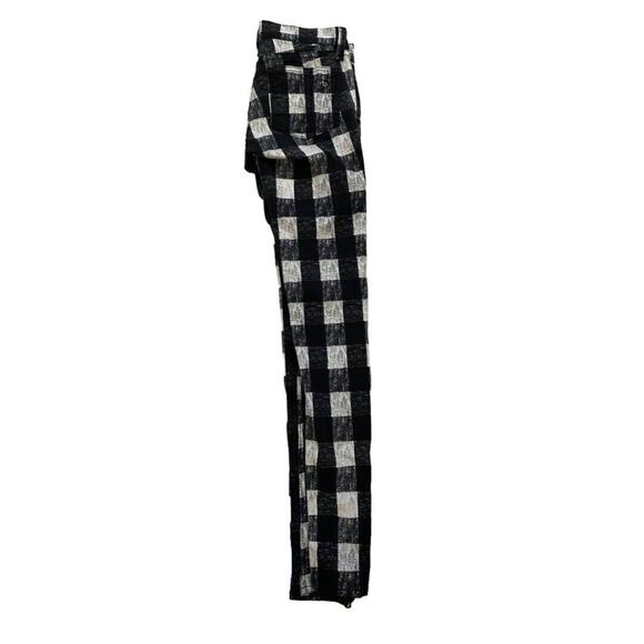 24 Rag & Bone Black and White Checked Skinny Jeans Zippers - Picture 2 of 8